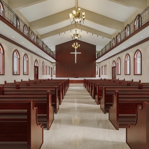 欧式古典教堂3D模型下载